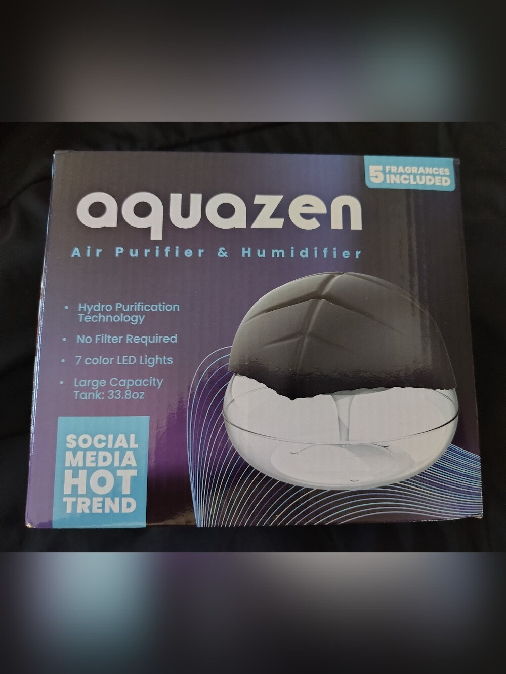 Aqua Aquazen Air Purifier & Humidifier - Black and White